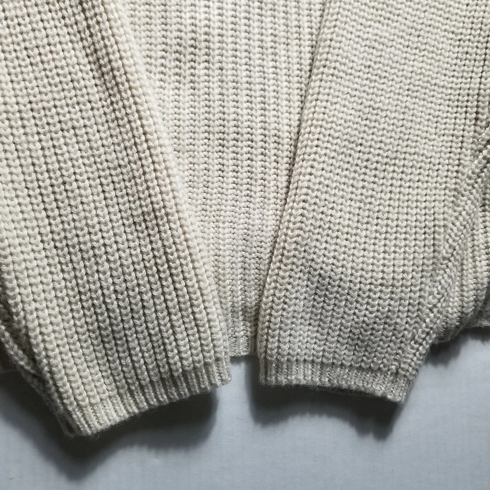 PINK ROSE WOMEN'S CREAM KNIT SWEATER WIT SIDE TIES SIZE LARGE